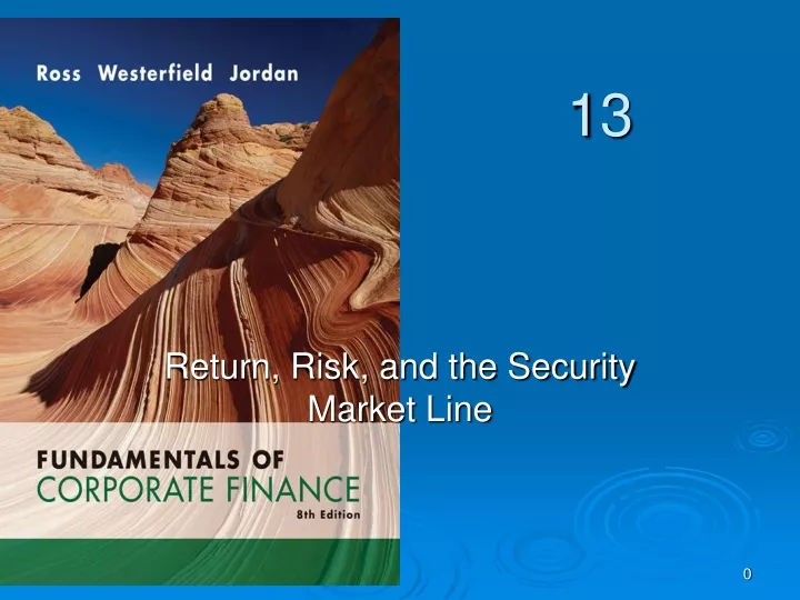 return risk and the security market line