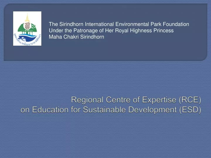 regional centre of expertise rce on education for sustainable development esd