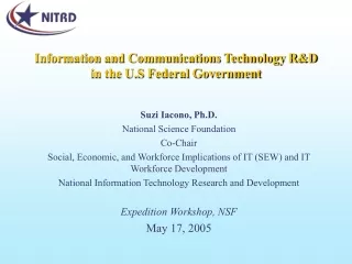 Information and Communications Technology R&amp;D in the U.S Federal Government