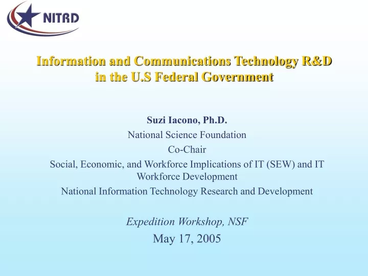information and communications technology r d in the u s federal government