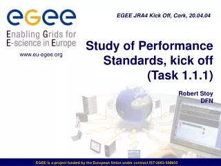 Study of Performance Standards, kick off  (Task 1.1.1) Robert Stoy DFN
