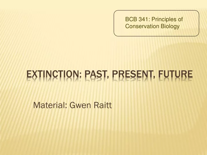 extinction past present future
