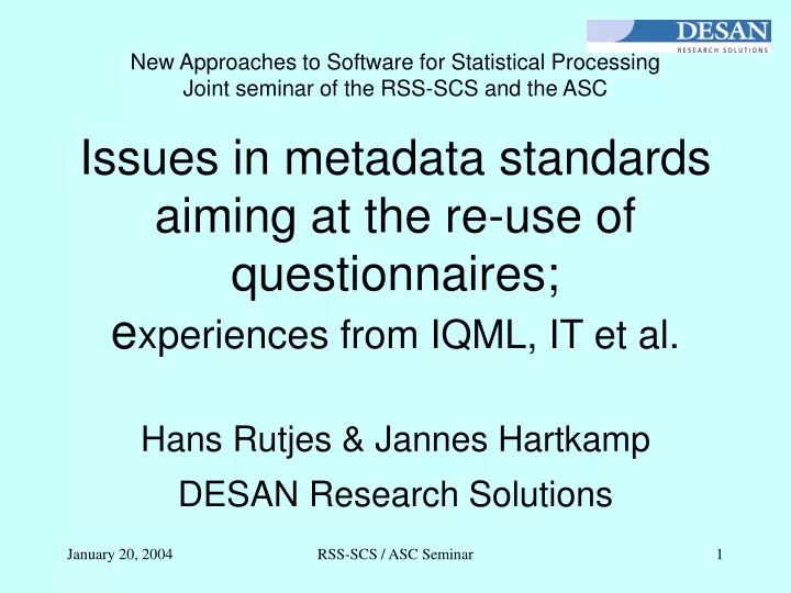 new approaches to software for statistical