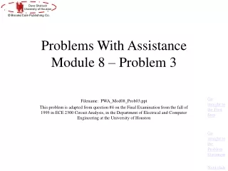 Problems With Assistance Module 8 – Problem 3