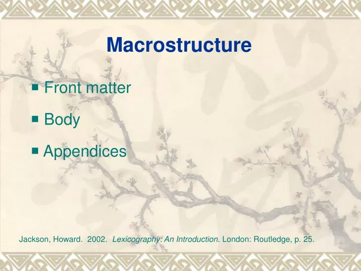 macrostructure