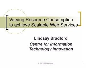 Varying Resource Consumption to achieve Scalable Web Services