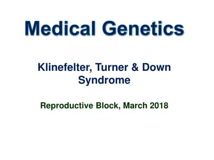 medical genetics