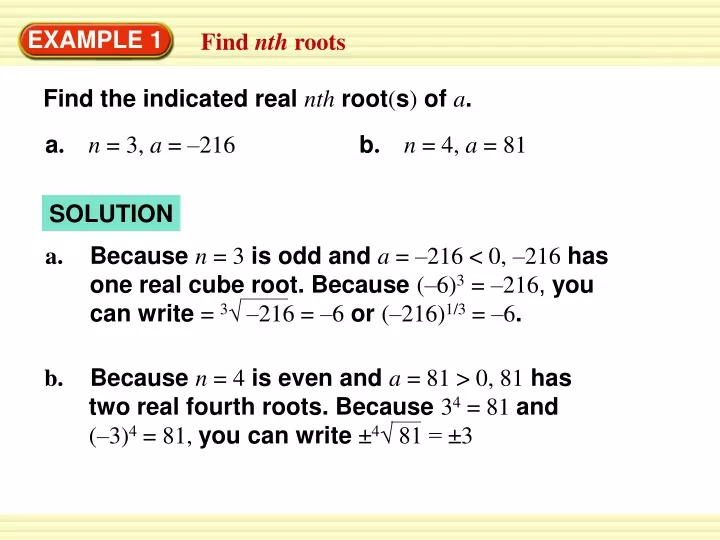 a because n 3 is odd and a 216 0 216 has one real