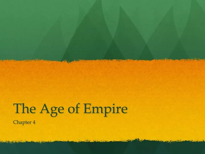 the age of empire