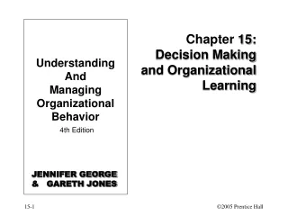 Chapter  15: Decision Making and Organizational Learning