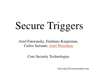 Secure Triggers