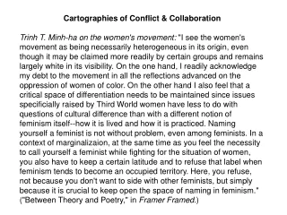 Cartographies of Conflict &amp; Collaboration
