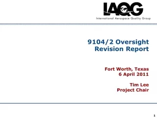 9104/2 Oversight Revision Report