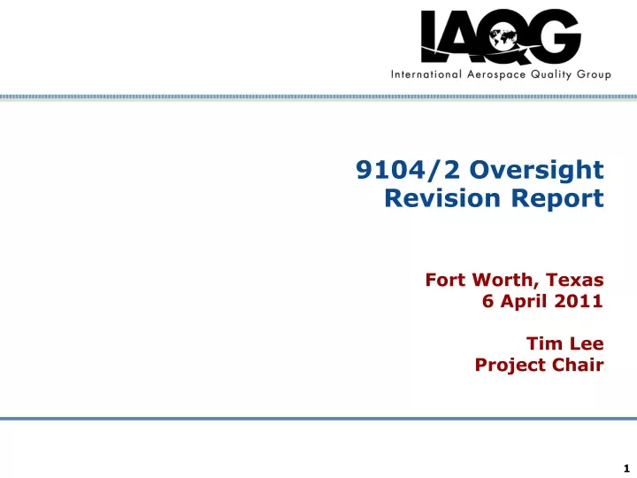 9104 2 oversight revision report