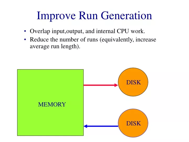 improve run generation