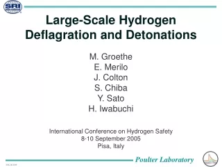 Large-Scale Hydrogen Deflagration and Detonations