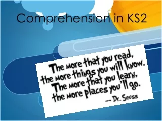 Comprehension in KS2