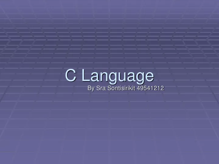 c language