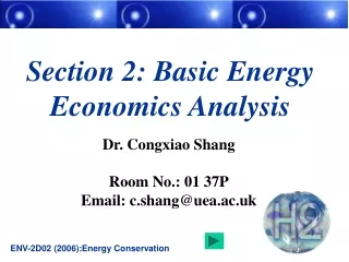 Section 2: Basic Energy Economics Analysis