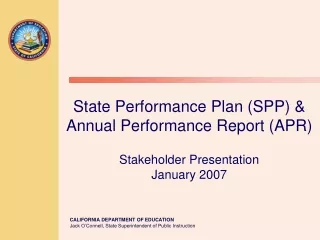 SPP –  State Performance Plan