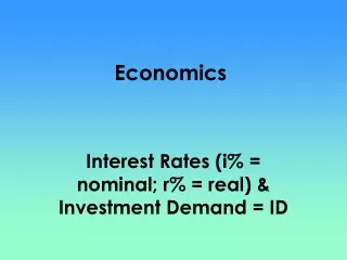 Interest Rates (i% = nominal; r% = real) &amp; Investment Demand = ID