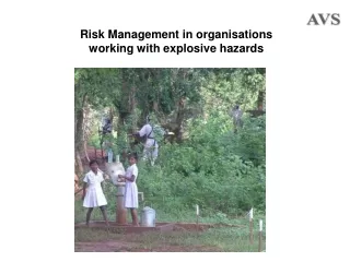 Risk Management in organisations  working with explosive hazards