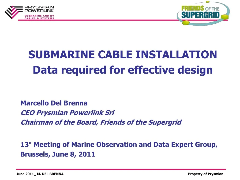 PPT - Effective Data for Submarine Cable Installation Design PowerPoint ...