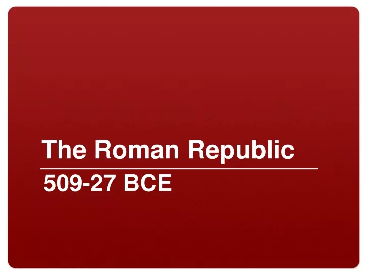 the roman republic