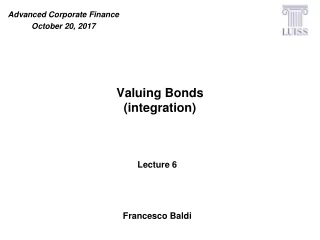 Valuing Bonds (integration)