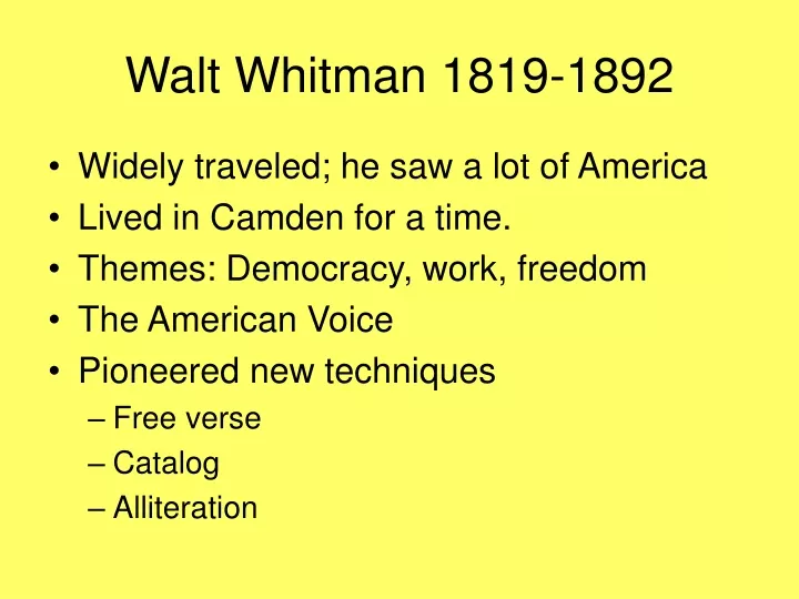 walt whitman 1819 1892