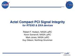 Actel Compact PCI Signal Integrity for RTSXS &amp; SXA devices