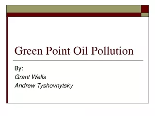 Green Point Oil Pollution