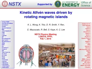 Kinetic Alfvén waves driven by  rotating magnetic islands