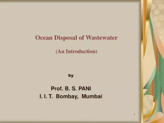 Ocean Disposal of Wastewater (An Introduction)