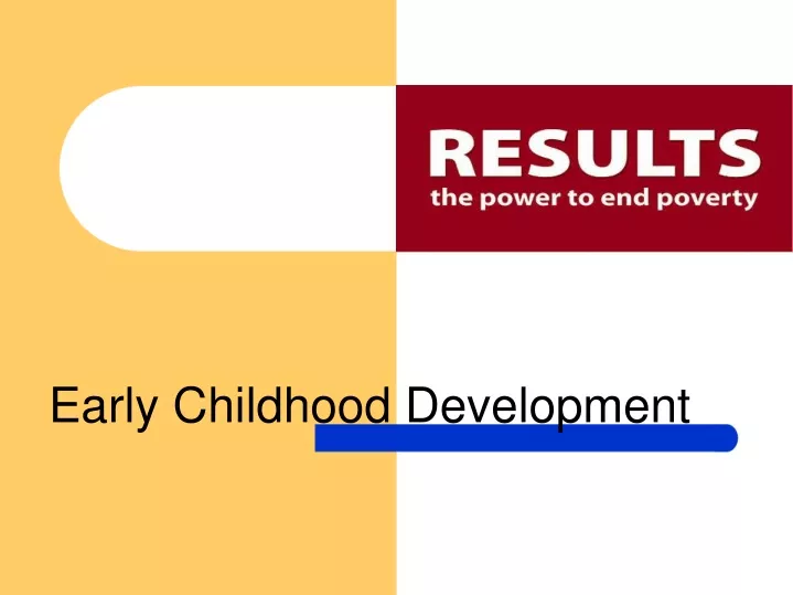 early childhood development