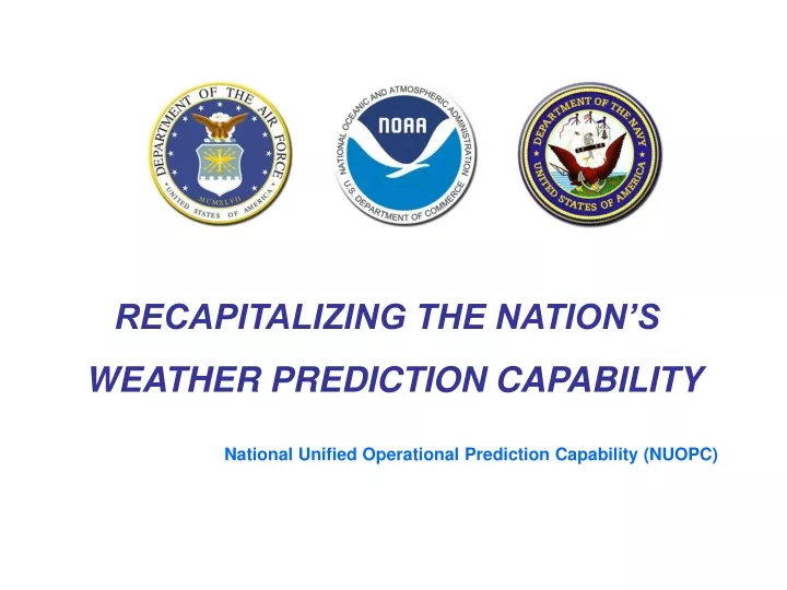 recapitalizing the nation s weather prediction