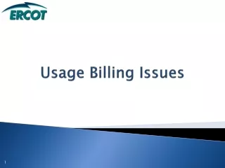 Usage Billing Issues