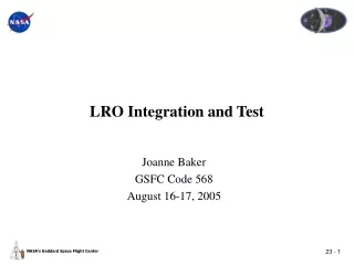 LRO Integration and Test