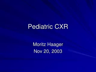 Pediatric CXR