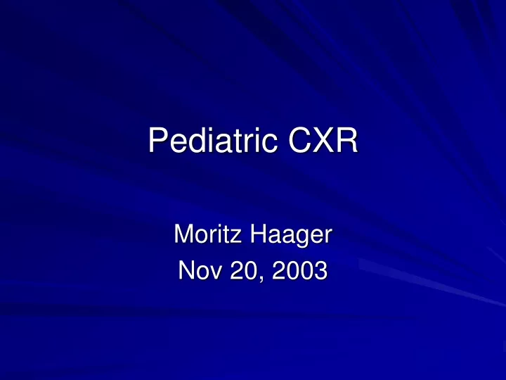 pediatric cxr