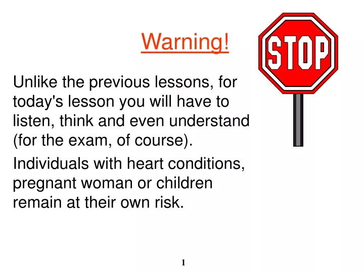 warning