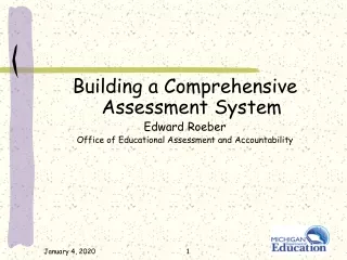 Building a Comprehensive Assessment System Edward Roeber