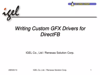 Writing Custom GFX Drivers for DirectFB