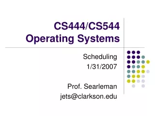 CS444/CS544 Operating Systems