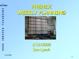 PHENIX  WEEKLY PLANNING