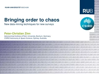 Bringing order to chaos New data-mining techniques for new surveys