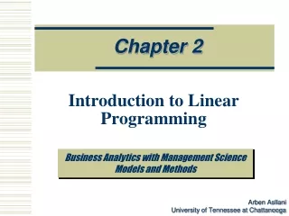 Introduction to Linear Programming