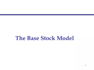 The Base Stock Model