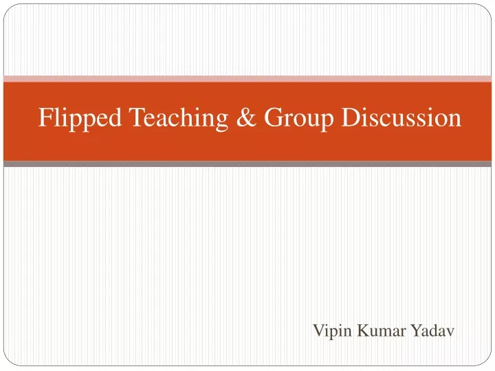 flipped teaching group discussion