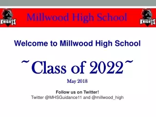 Welcome to Millwood High School ~Class of 2022~ May 2018 Follow us on Twitter!